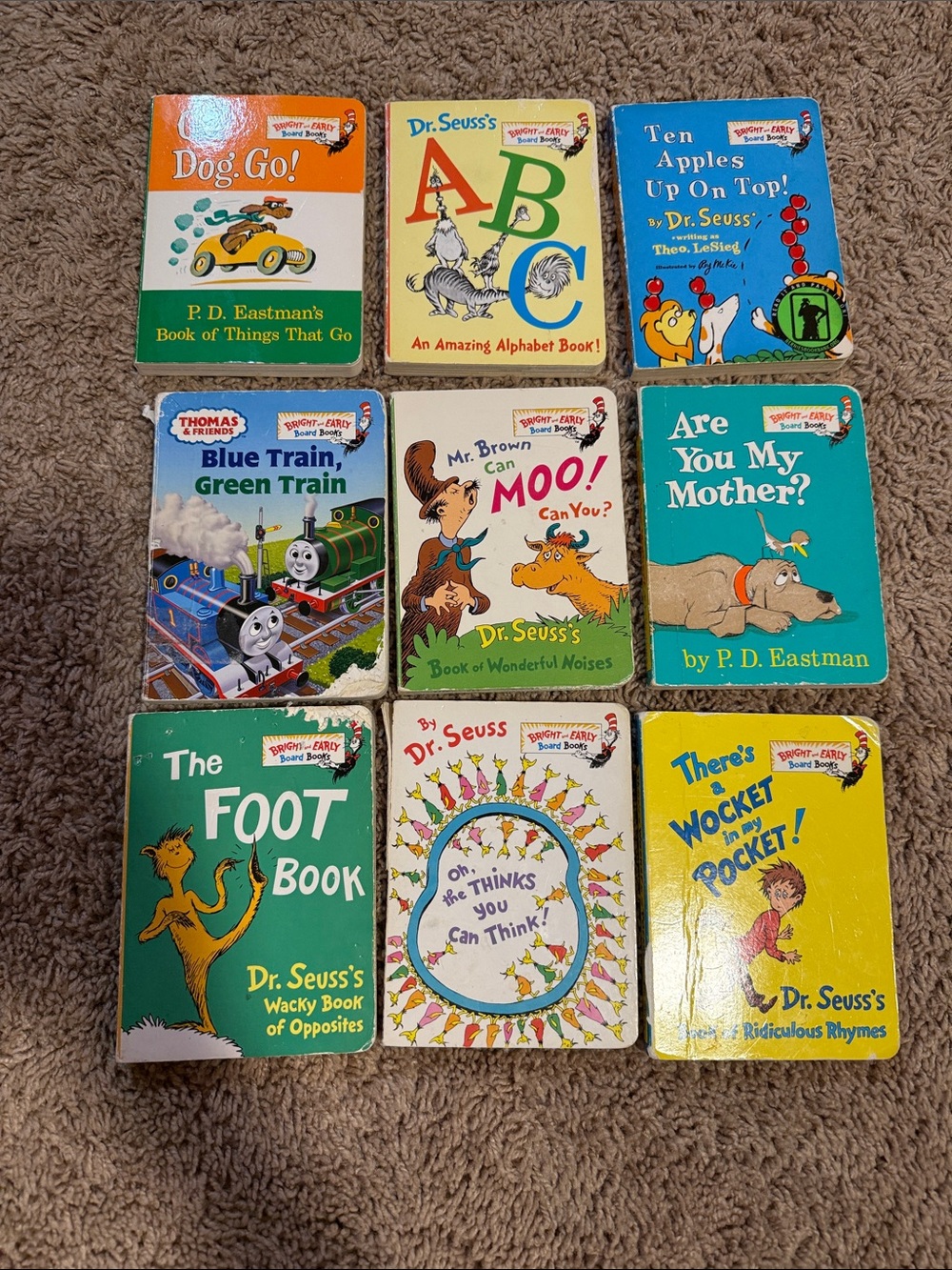 Dr. Seuss Board Book Set - Yellow, Blue, Green, Orange, White Covers